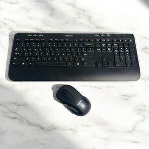 Logitech K520 Wireless Keyboard NO RECEIVER Black & M510 Mouse & Receiver **READ